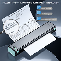 Impresora Térmica Portátil Phomemo M08F A4, Mini Impresora Inalámbrica sin Tinta para Hogar, Oficina, Viajes, Compatible con IOS, Android y Windows