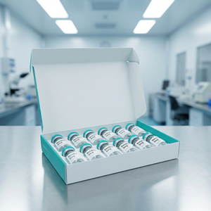 Professional Clinical Folding Box for <b>10</b>-Vial Peptide Sets Compatible with Retatru- Sema- Tirzepa- Research Kits Packaging - Product Image 1