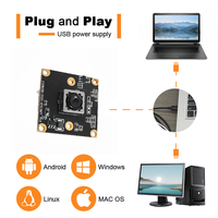 Module de caméra CCTV Mini IMX298 16MP F1.8 avec angle de vue de 78°, USB2.0, DSP, mise au point automatique, mise au point fixe, détection de défauts, prise en charge OEM
