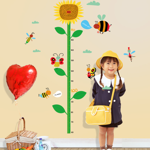 Tableau de hauteur amovible personnalisé autocollant mural animaux de dessin animé mesure de la hauteur tableau de croissance des chambres d'enfants - Product Image 4