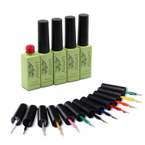 UV led ongles peinture couleur marque privée ligne <span class=keywords><strong>gel</strong></span> nouveau venir 12 couleurs ensemble vernis <span class=keywords><strong>kit</strong></span> ligne art <span class=keywords><strong>gel</strong></span> peinture - Product Image 1
