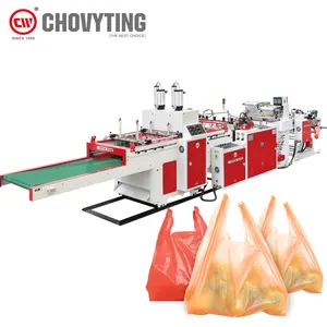 automatic LDPE HDPE plastic bag production line with Film blowing machine / printing machine / bag making machine