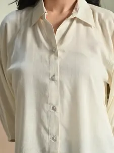 Chaleco de Algodón Liso con Mangas Raglán 3/4, Estampado Tejido, Secado Rápido, Forro Corto de Algodón, Elegante, Corte Entallado, Favorecedor, para Mujer, Verano - Product Image 2