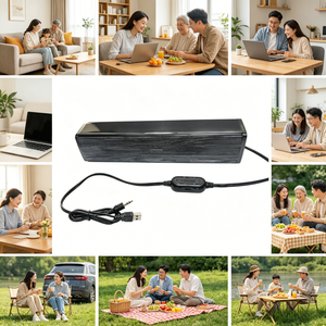 Haut-parleurs d'ordinateur GENCE alimentés par USB, filaires, <span class=keywords><strong>pour</strong></span> ordinateur de bureau, ordinateur portable, moniteur, mini haut-parleur USB compact avec son stéréo et contrôle du volume - Product Image 6