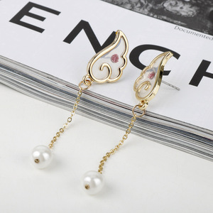 可爱动漫时尚饰品耳环女女孩不锈钢耳环时尚珍珠耳环 - Product Image 5