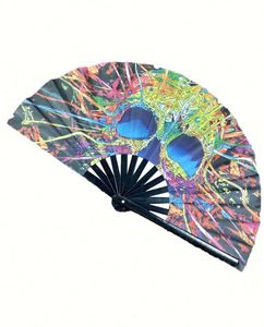 Éventail artisanal en plastique de 33 cm pour la décoration de la maison, différents styles - Product Image 6