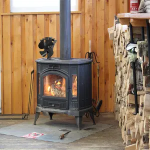 Ventilador de estufa de gas de alta calidad, 4 aspas, alimentado por calor, actualizado, para chimenea