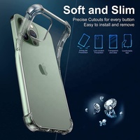Coque de protection antichoc en TPU transparent ultra-clair de 1,5 mm avec design airbag pour iPhone 18 17 16 15 14 13 12 11 Pro Max