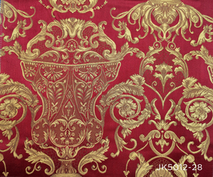 JK5012-24 Tissu de rideau de fenêtre en jacquard de lin de soie royale classique de luxe en gros pour la maison, le salon - Product Image 6