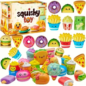 12pcs Latex Mini Squeeze Squishy Toys Unisex School Birthday <b>Gift</b> Pack 14 Years Various Food Fries Slow-Rising <b>Random</b> Styles - Product Image 1