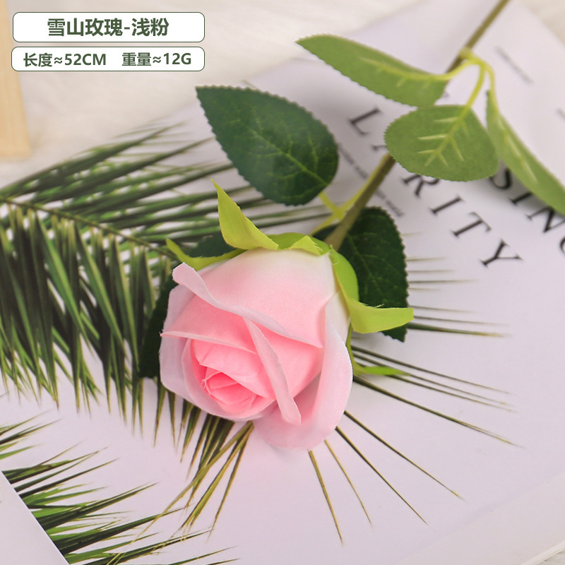 Silk Snow Mountain Rose - Light Pink