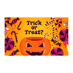 Happy Halloween Background Banner For Photography Trick Or Treat Halloween Banner For Halloween Party Decorations