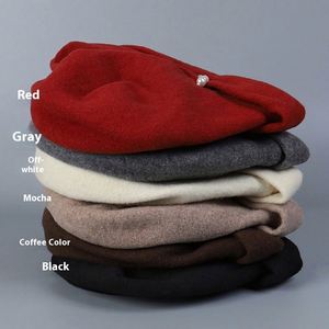 Nouvelle Arrivée 2025 – Chapeau Bob Décontracté en Laine pour Femme, Tendance Hiver avec Décoration Perles, Style Pêcheur - Product Image 3