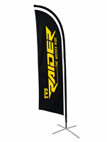 Drapeau de plage publicitaire imprimé numériquement en polyester pour les sports et les jeux en plein air