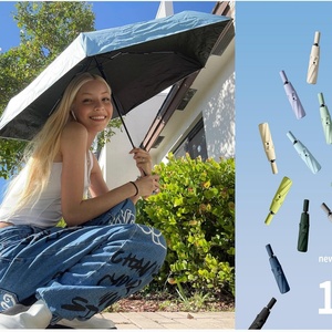 21-inch Automatic 3-Folding Rain Sun Umbrella Protection Sun Automatic Open Close Umbrella Three Fold UV protection Umbrella - Product Image 2