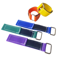 Taille personnalisée Vente en gros Crochet et boucle Attaches de câble Réglable Vel Cro Sangles de vélo Boucle Sangle Logo personnalisé Ruban Rohs
