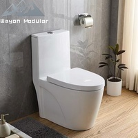 WC monobloc en céramique de luxe minimaliste avec finition gris anthracite mat et chasse d'eau à jet siphonique