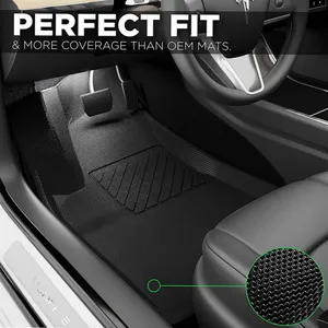 De Lujo 3d auto accesorios piso pie coche mat material TPE alfombra