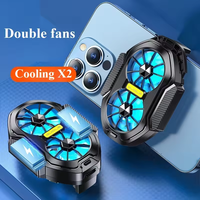 Kipas pendingin ponsel Game, pendingin dengan baterai ponsel pintar Radiator udara kipas pendingin udara dengan lampu RGB untuk iPhone