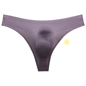 <strong>Men's</strong> Sexy Transparent Thin Ice Silk Low Waist Triangle Single Thong Sports Fitness Letters Print <strong>Briefs</strong> &amp; Boxers - Product Image 6