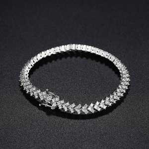 Bracelet Hip Hop en Diamants de Haute Qualité, Argent 925, Maillons Cubains Sertis de Diamants, Fait Main, Produit en Gros - Product Image 2