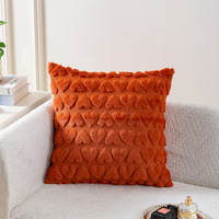 Housse de coussin décorative carrée en fausse fourrure douce et confortable, idéale pour la Saint-Valentin et les mariages, technique de tissage artisanal pour la maison.