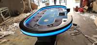 Table de Poker de haute qualité avec LED RGB, en tissu sur mesure, avec votre logo et différentes couleurs