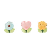 Porte-stylo créatif en céramique en forme de fleur, rangement décoratif, cadeau festif, pour filles, meilleures amies, ensemble de 3 organiseurs mignons pour pinceaux de maquillage