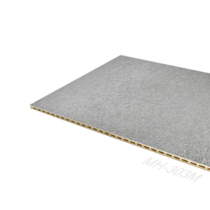 Panneau mural en composite bois-plastique résistant aux intempéries en fibre de bambou WPC, texture métallique, revêtement en PVC, <span class=keywords><strong>lambris</strong></span>, panneaux muraux - Product Image 5