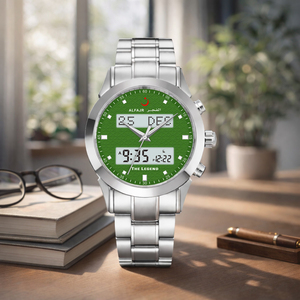 Montre numérique étanche en acier rose doré pour homme musulman avec boussole Qibla en cuir islamique, fournisseur d'usine <span class=keywords><strong>Al</strong></span> <span class=keywords><strong>Fajr</strong></span> - Product Image 2
