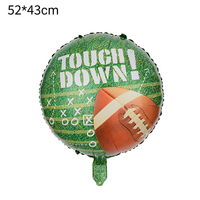 Ballons de football noir et blanc de 18 pouces, ballons en aluminium pour le rugby, le basketball, le baseball, accessoires de décoration sportive