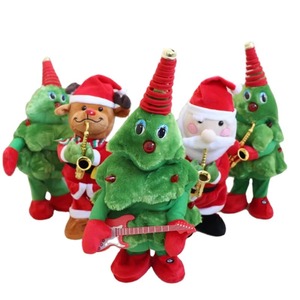 Peluche de Noël Électrique Transfrontalière Père Noël et Renne Chantants et Dansants avec Fonction d'Enregistrement - Cadeau de Noël - Product Image 5