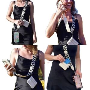 Sangle de téléphone portable universelle en polyester personnalisée avec portefeuille zippé, durable, pour vente en gros - Product Image 3