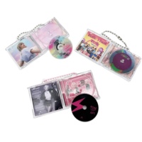 Mini lecteur de musique CD porte-clés Mini Idol, porte-clés avec lecteur de carte, breloques d'album de musique Kpop, mini boîte CD NFC en acrylique DIY, porte-clés avec étiquette NFC