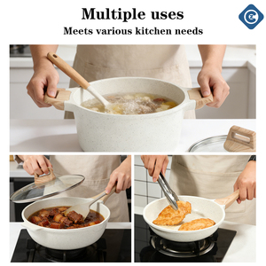 Juego de <span class=keywords><strong>Sartenes</strong></span> Antiadherentes de Cerámica con Tapas, <span class=keywords><strong>para</strong></span> Cocina, <span class=keywords><strong>para</strong></span> Huevos y Omelettes, Libres de PTFE y PFOA, al Mejor Precio - Product Image 5