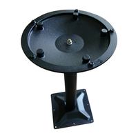 Base de table basse en fonte noire à base ronde robuste