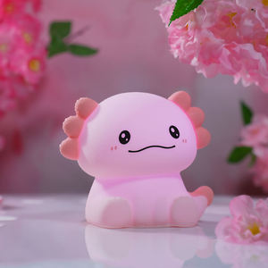 2026 Cute USB Rechargeable Axolotl Silicone Night Light LED Tap Control RGB Dimmable personalised <b>Lamp</b> for kids baby bedroom - Product Image 2