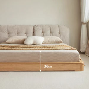 Moderne Eenvoudige Eiken Platform <span class=keywords><strong>Bed</strong></span> <span class=keywords><strong>Frame</strong></span> Massief Hout Tatami Laag <span class=keywords><strong>Bed</strong></span> Zacht <span class=keywords><strong>Bed</strong></span> Voor Slaapkamer Thuis Gebruik - Product Image 3