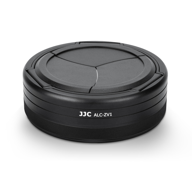 JJC Black/Silver Automatic Lens Cap Compatible with for Sony ZV-1 II and ZV-1 Cameras High Quality Lens & Accessories