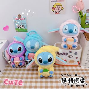 Portachiavi in vinile a forma di Stitch, anche se sei stanco a punto zero, devi comunque prendere un morso del peluche di Stitch, ornamento per zaino - Product Image 1