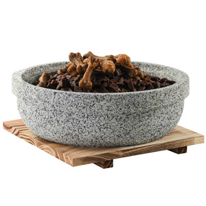 Stone Pet Bowl Extra Large Thick Ceramics Cat Dog Food Water Bowl Anti Tipping Stable Design - Product Image 1