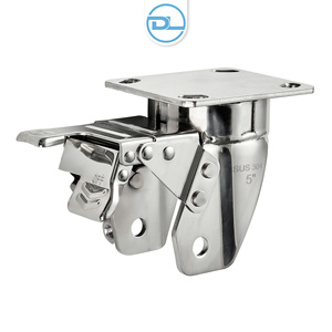 Soportes de Ruedas de Acero Inoxidable de Alta Resistencia, Ruedas Resistentes, Diseño Anticorrosión, Grado Alimenticio, OEM Personalizable, Tamaños de 4 a 8 Pulgadas - Product Image 2