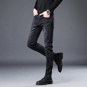 Jeans mode MJ049 pour hommes vente en gros de pantalons en <span class=keywords><strong>jean</strong></span> slim fit pour hommes jeans de créateur stretch bleu et noir pour hommes - Product Image 4