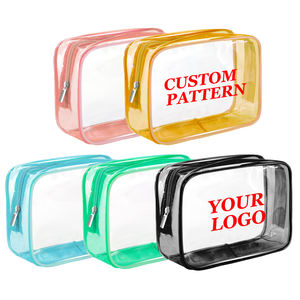 Bolsa organizadora para viagem, bolsa à prova d' água para cosméticos, de <span class=keywords><strong>pvc</strong></span> com zíper, tamanho personalizado, com logotipo - Product Image 1