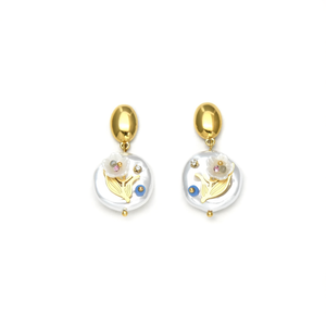 Boucles d'oreilles pendantes tendance E450-E210-0238G - Product Image 2