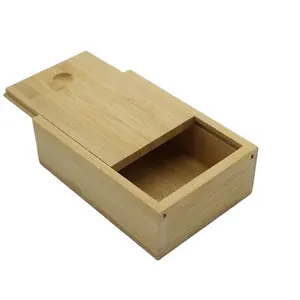 HOYE CRAFTS slide box handmade jewelry box natural color bamboo crafts box