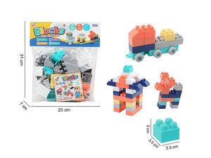 Jinming giáo dục đồ chơi Khối gạch loại xây dựng khối đồ chơi thiết lập mục mới 88 Pcs trẻ em nhựa PVC Túi xách tay unisex - Product Image 4