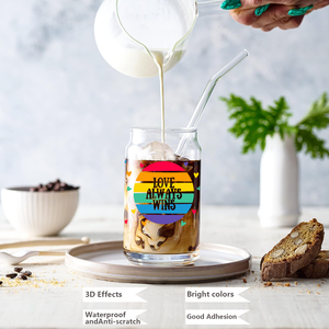 Pegatinas Personalizadas al por Mayor con Tema <span class=keywords><strong>LGBT</strong></span>, Resistentes al Agua, para Vasos de 16 oz, Transferencia de Calcomanías UVDTF, Envoltura para Vasos - Product Image 5