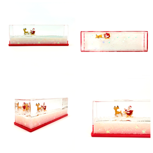 OEM/ODM ของตกแต่งอะคริลิคธีมคริสต์มาสแบบน้ำไหล ของตกแต่งโต๊ะทำงานรูปรถยนต์ ของเล่นตั้งโต๊ะ ขายดี - Product Image 2