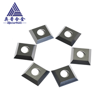 ZZUP Plaquettes carrées en carbure de tungstène 15x15x2.5mm Grade YG10X 37 degrés Lames en carbure pour tête de coupe spirale de dégauchisseuse à bois